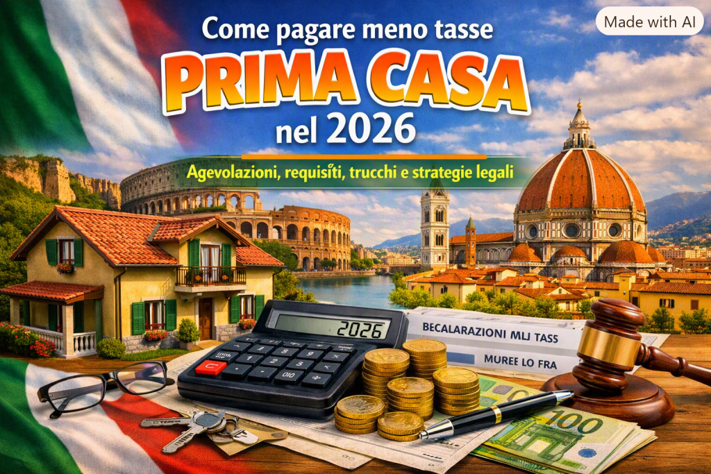 come pagare meno tasse prima casa oggi in Italia