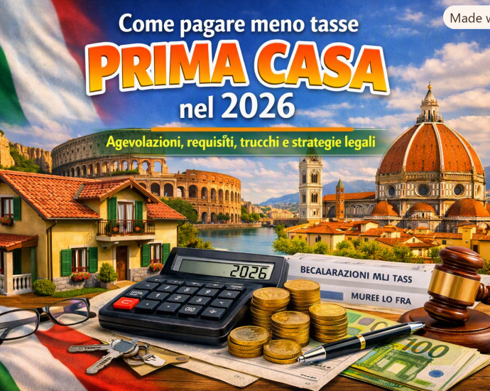 come pagare meno tasse prima casa oggi in Italia